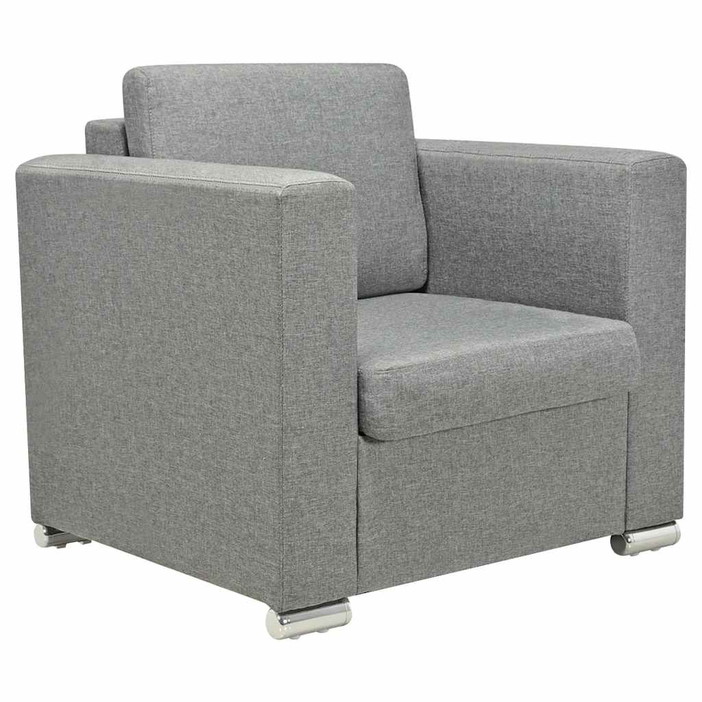 vidaXL Armchair fabric light gray