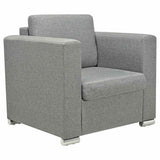 vidaXL Armchair fabric light gray