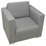 vidaXL Armchair fabric light gray