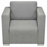 vidaXL Armchair fabric light gray