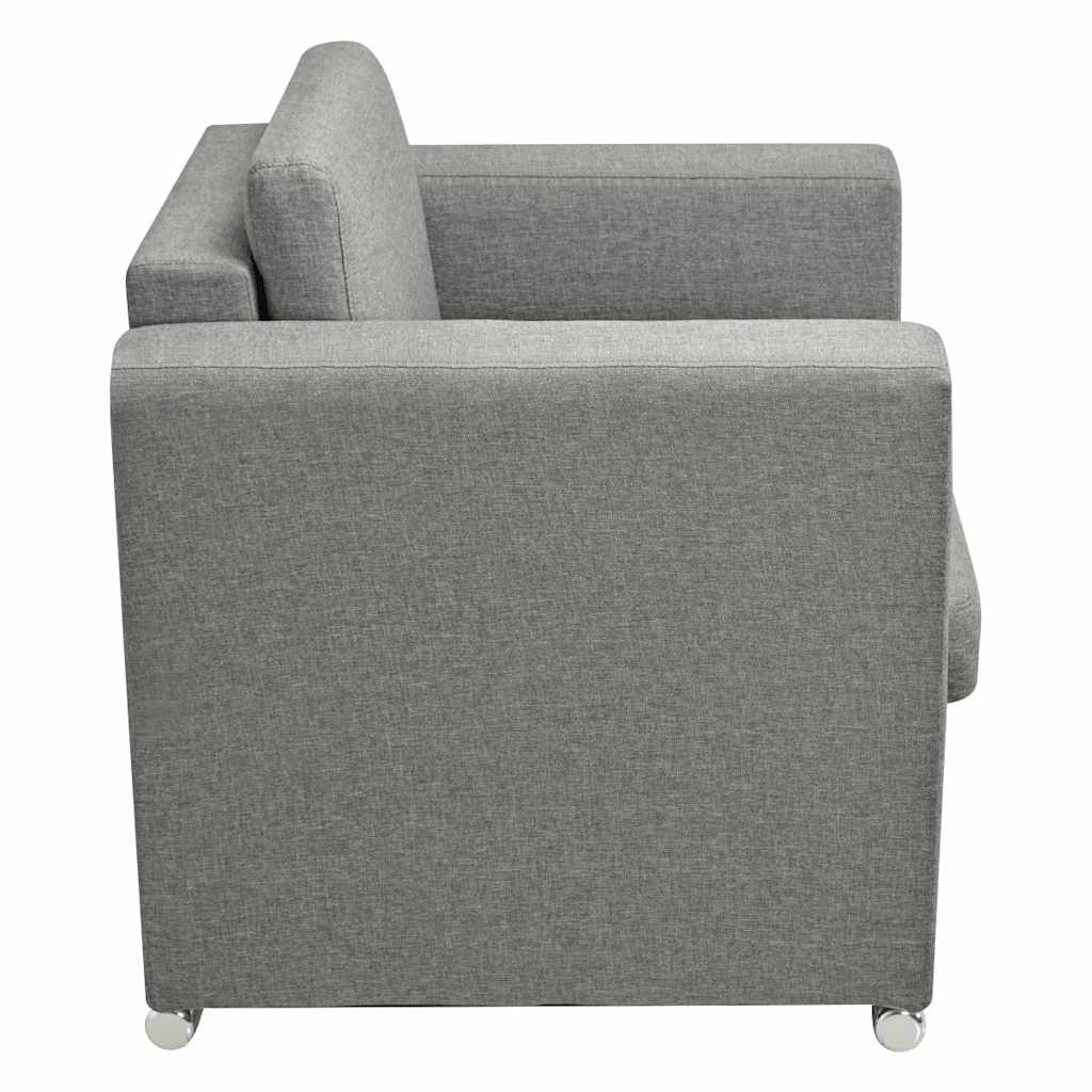 vidaXL Armchair fabric light gray