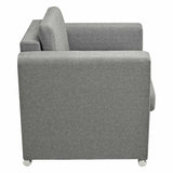 vidaXL Armchair fabric light gray