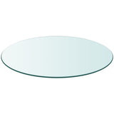 vidaXL Tafelblad van gehard glas 300 mm rond