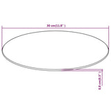 vidaXL Tafelblad van gehard glas 300 mm rond