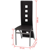 vidaXL Eetkamerstoelen 2 st kunstleer zwart