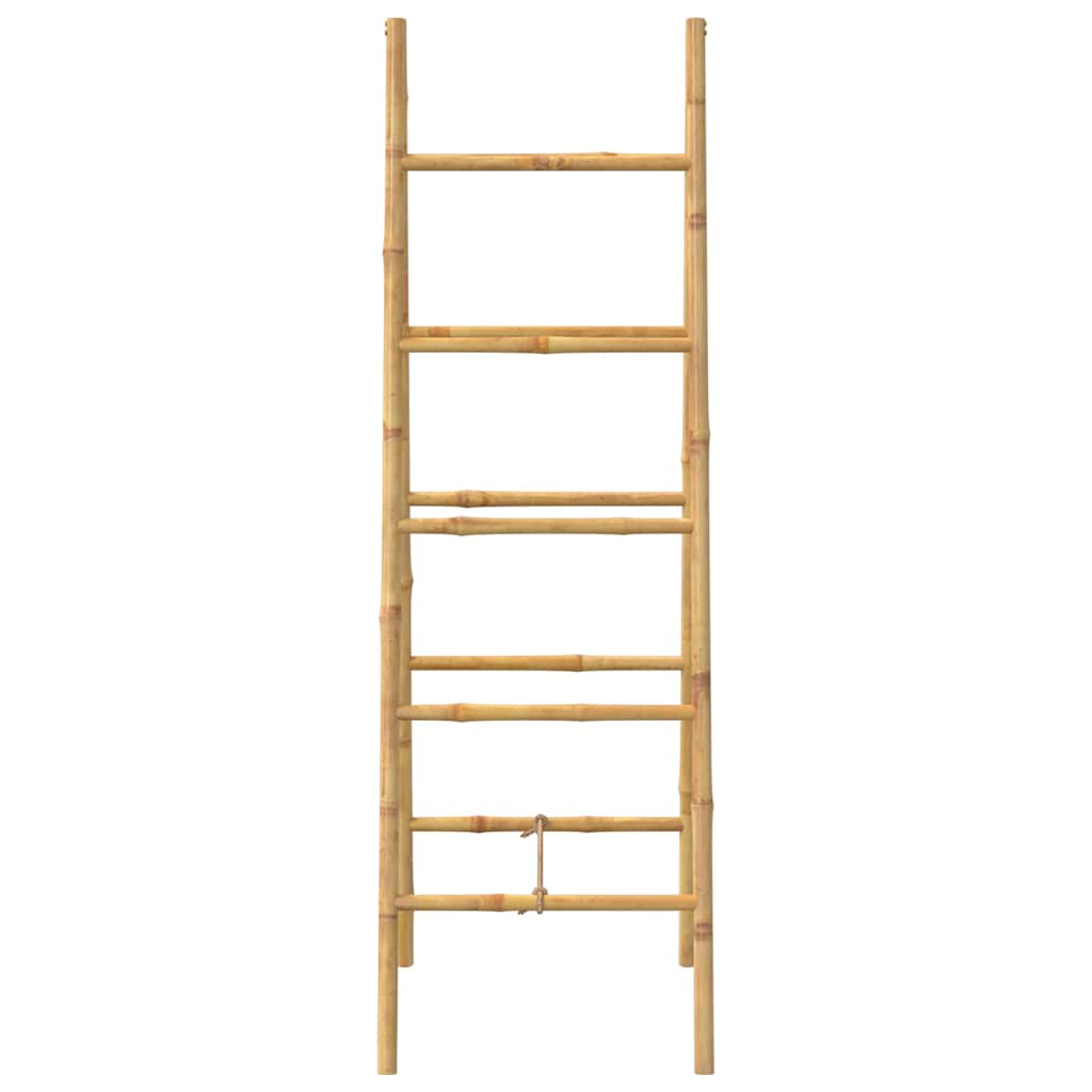 vidaXL Dubbele handdoekenladder met 5 tredes 50x160 cm bamboe