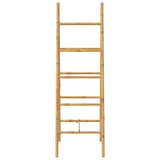 vidaXL Dubbele handdoekenladder met 5 tredes 50x160 cm bamboe