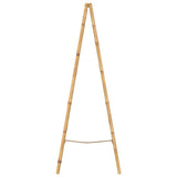 vidaXL Dubbele handdoekenladder met 5 tredes 50x160 cm bamboe