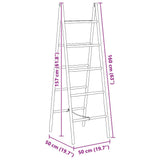 vidaXL Dubbele handdoekenladder met 5 tredes 50x160 cm bamboe