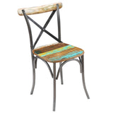 vidaXL Eetkamerstoelen 2 st massief gerecycled hout