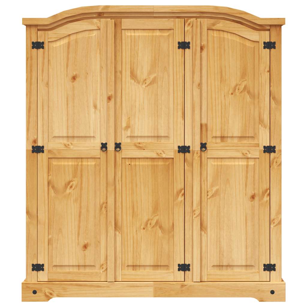 vidaXL Kledingkast Mexicaans grenenhout Corona-stijl 3 deuren