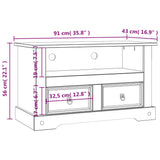 vidaXL Tv-meubel Mexicaans grenenhout Corona-stijl 91x43x56 cm