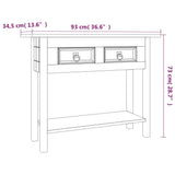 vidaXL Console Table Mexican Pine Wood Corona Style 93x34.5x73 cm