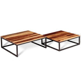 vidaXL 2-Piece Coffee Table Set Solid Acacia Wood