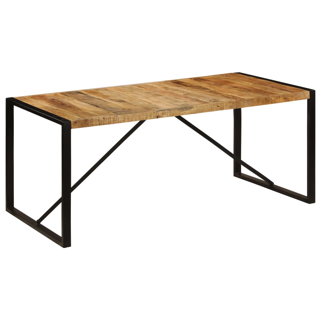 vidaXL Dining Table 180 cm Solid Rough Mango Wood