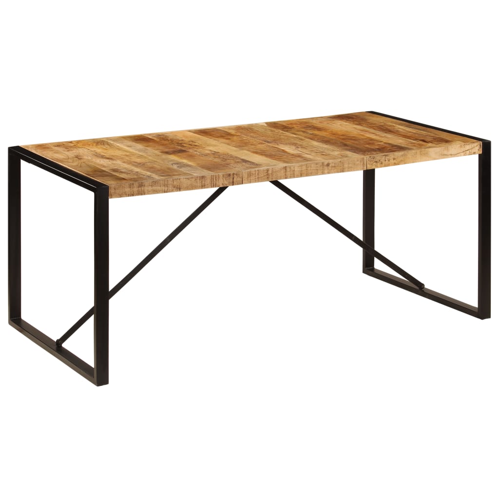 vidaXL Dining Table 180 cm Solid Rough Mango Wood