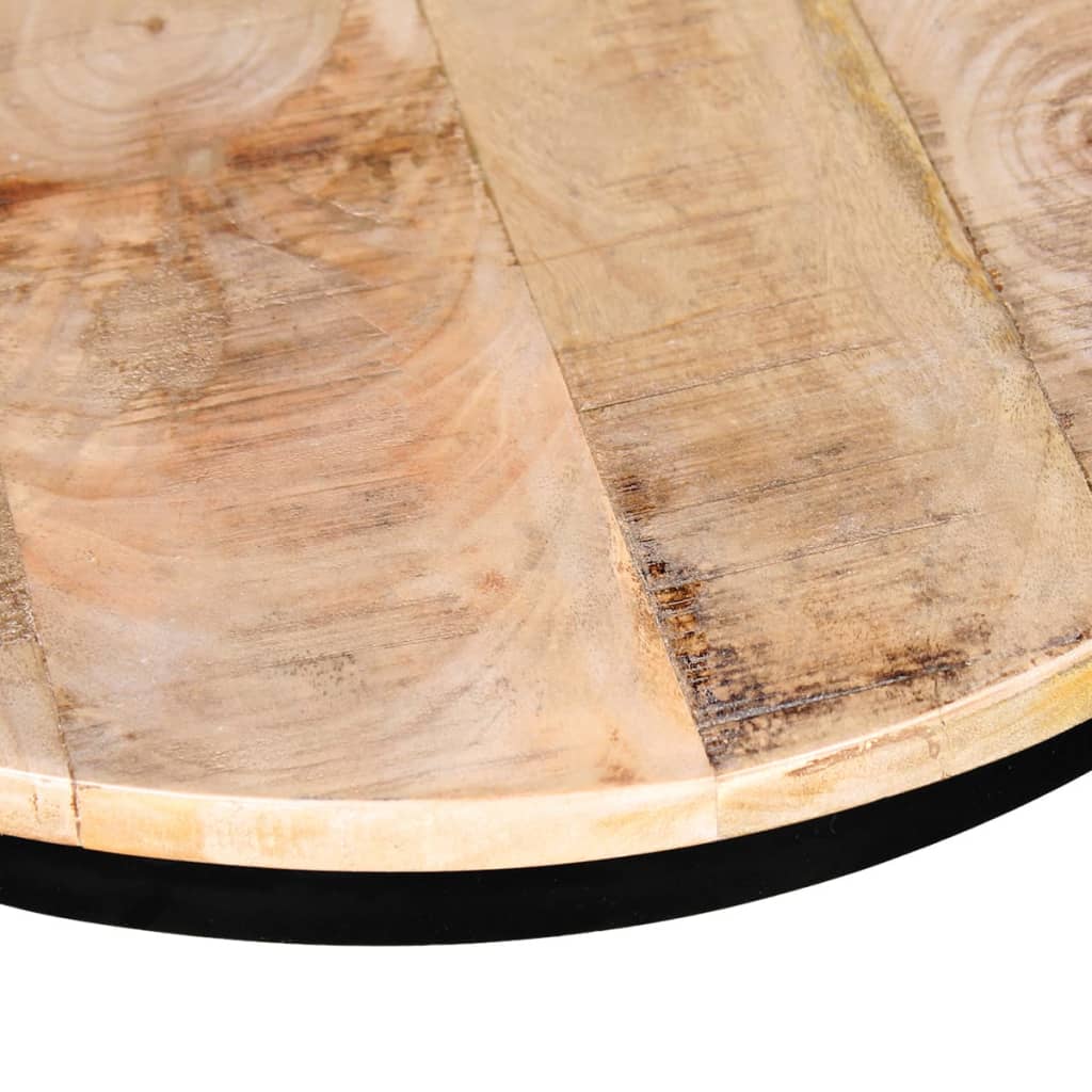 vidaXL 2-delige Salontafelset rond 40/50 cm ruw mangohout