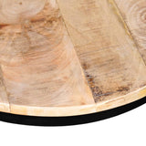 vidaXL 2-delige Salontafelset rond 40/50 cm ruw mangohout