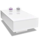 vidaXL Salontafel hoogglans wit