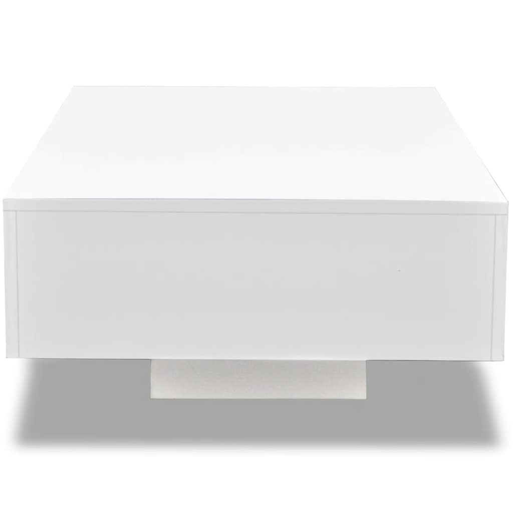 vidaXL Salontafel hoogglans wit