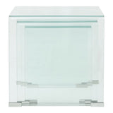 vidaXL Side Table Set 3-piece Transparent Tempered Glass