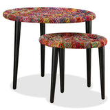 vidaXL Coffee Table Set Chindi Pattern Multicolour 2-piece