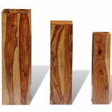 vidaXL Plantenstandaards 2 st massief mangohout