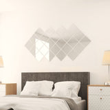 vidaXL 24 Pcs Square Glass Mirror Tiles