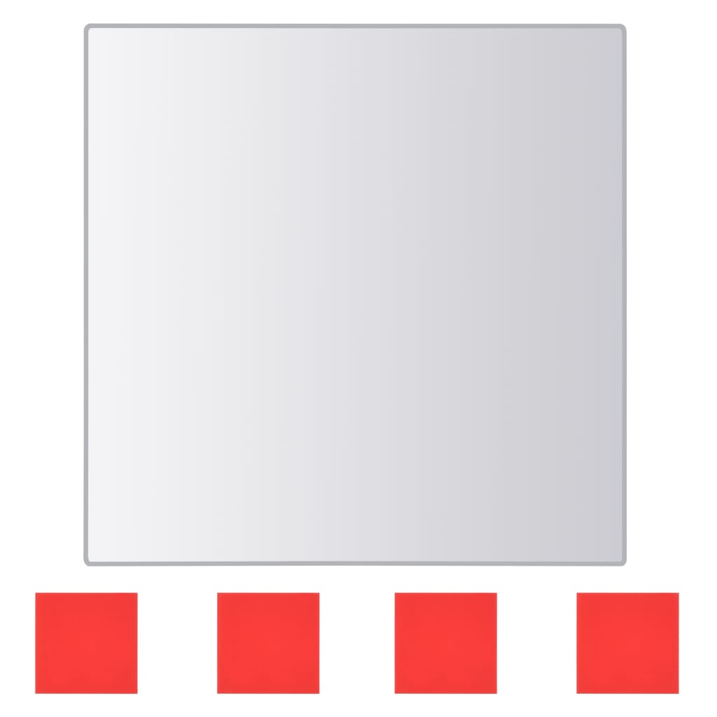 vidaXL 24 Pcs Square Glass Mirror Tiles