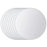 vidaXL 8 pcs Mirror Tiles round glass