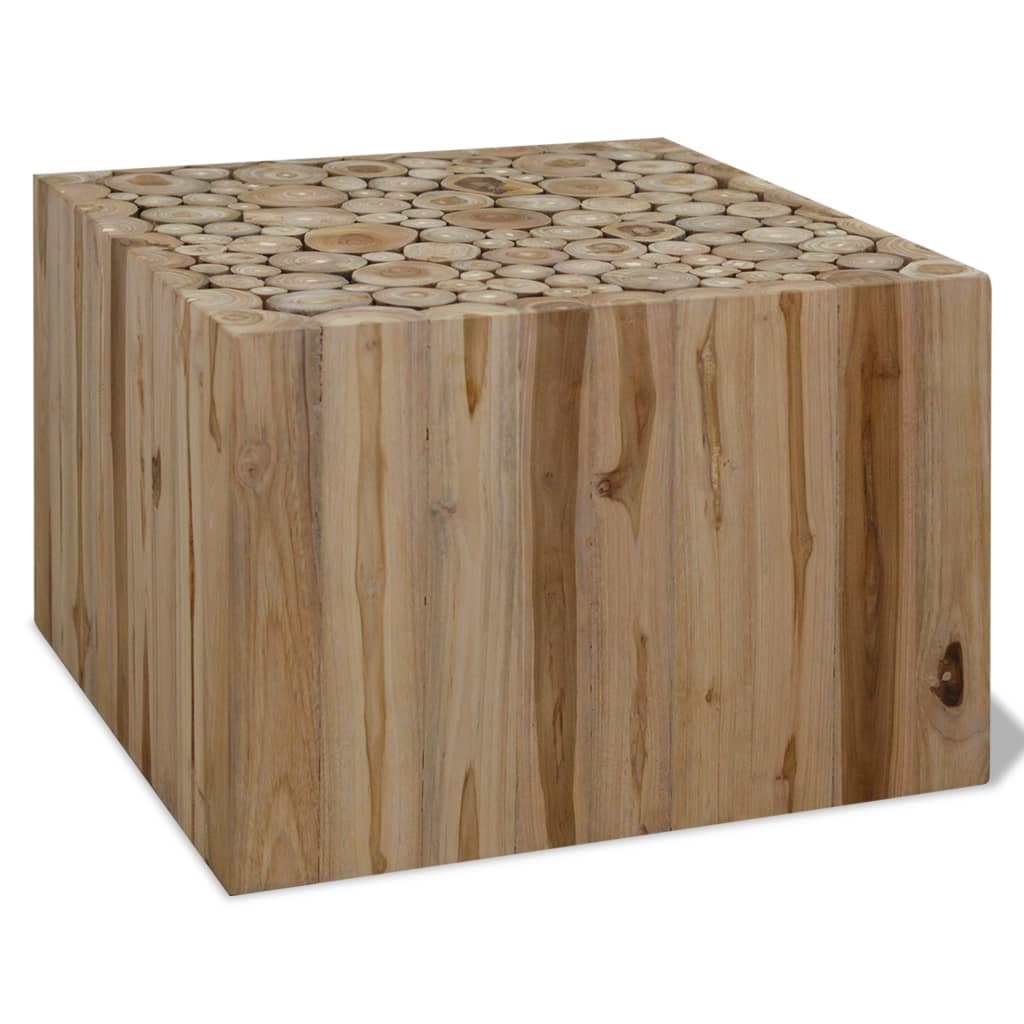 vidaXL Coffee table 50x50x35 cm solid teak wood