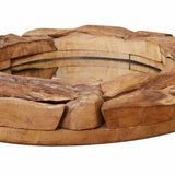 vidaXL Decorative Mirror Round 60 cm Teak Wood