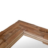 vidaXL Decorative mirror square 60x60 cm teak wood