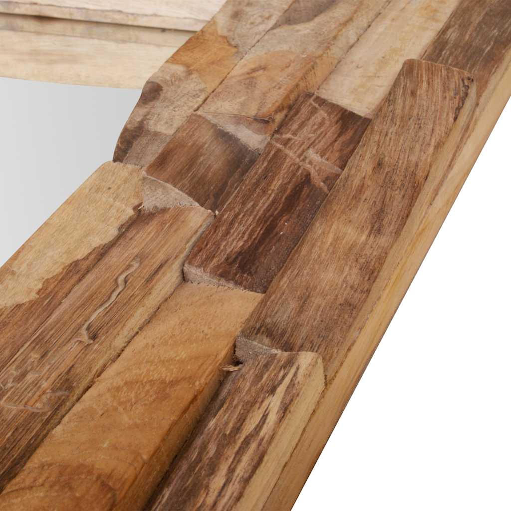 vidaXL Decorative mirror square 60x60 cm teak wood