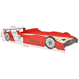 vidaXL Kids' Car Bed Red 90x200 cm