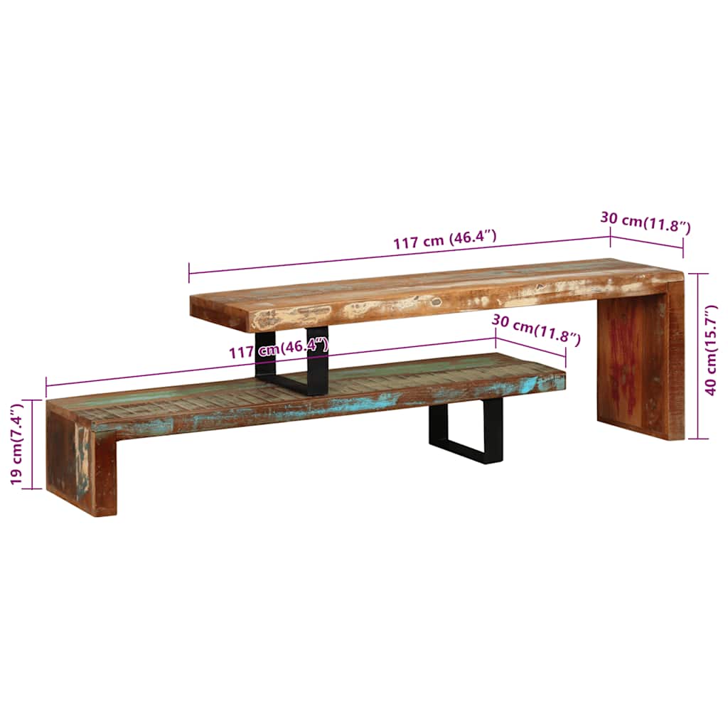 vidaXL TV Cabinet Solid Reclaimed Wood