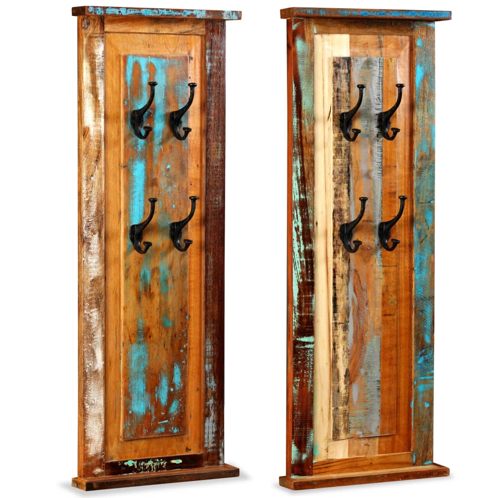 vidaXL Coat Racks 2 pcs 38x100 cm solid reclaimed wood