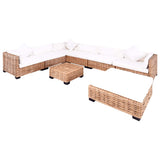 vidaXL Loungeset Natural Rattan 27-Piece