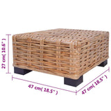 vidaXL Loungeset Natural Rattan 27-Piece