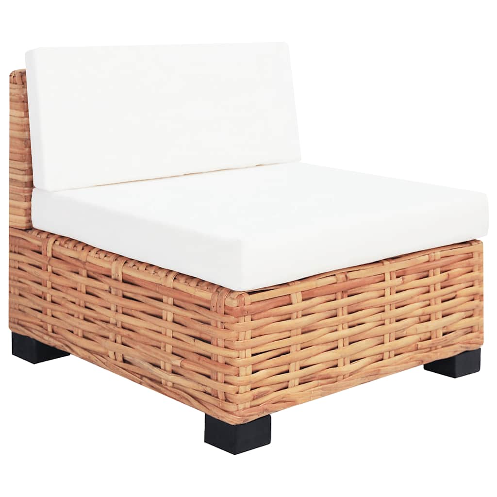 vidaXL Loungeset Natural Rattan 27-Piece