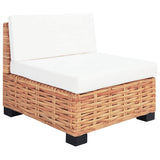 vidaXL Loungeset Natural Rattan 27-Piece