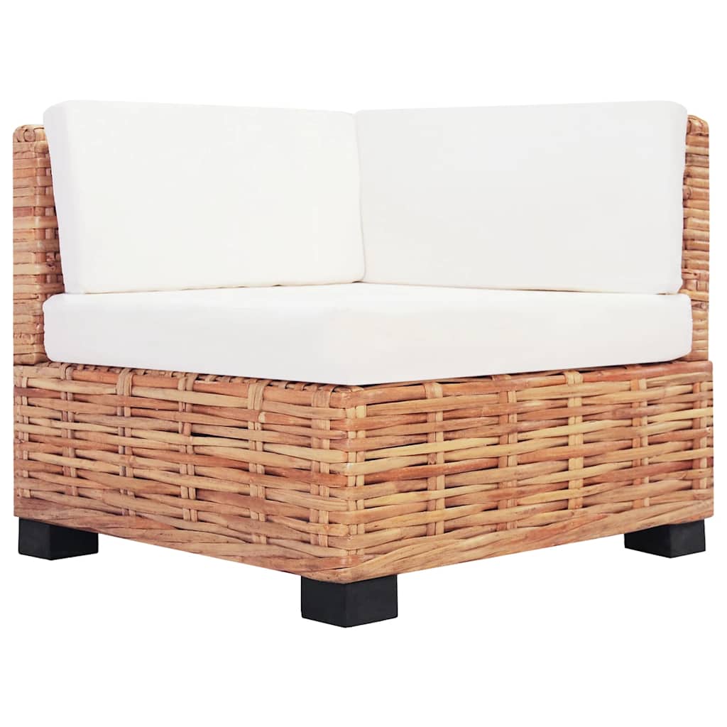 vidaXL Loungeset Natural Rattan 27-Piece