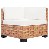 vidaXL Loungeset Natural Rattan 27-Piece