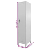 vidaXL Locker 38x45x180 cm