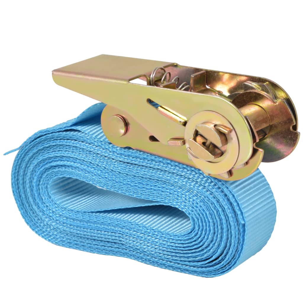 vidaXL Tie-down Straps 0.8 ton 6mx25mm blue 4 pcs