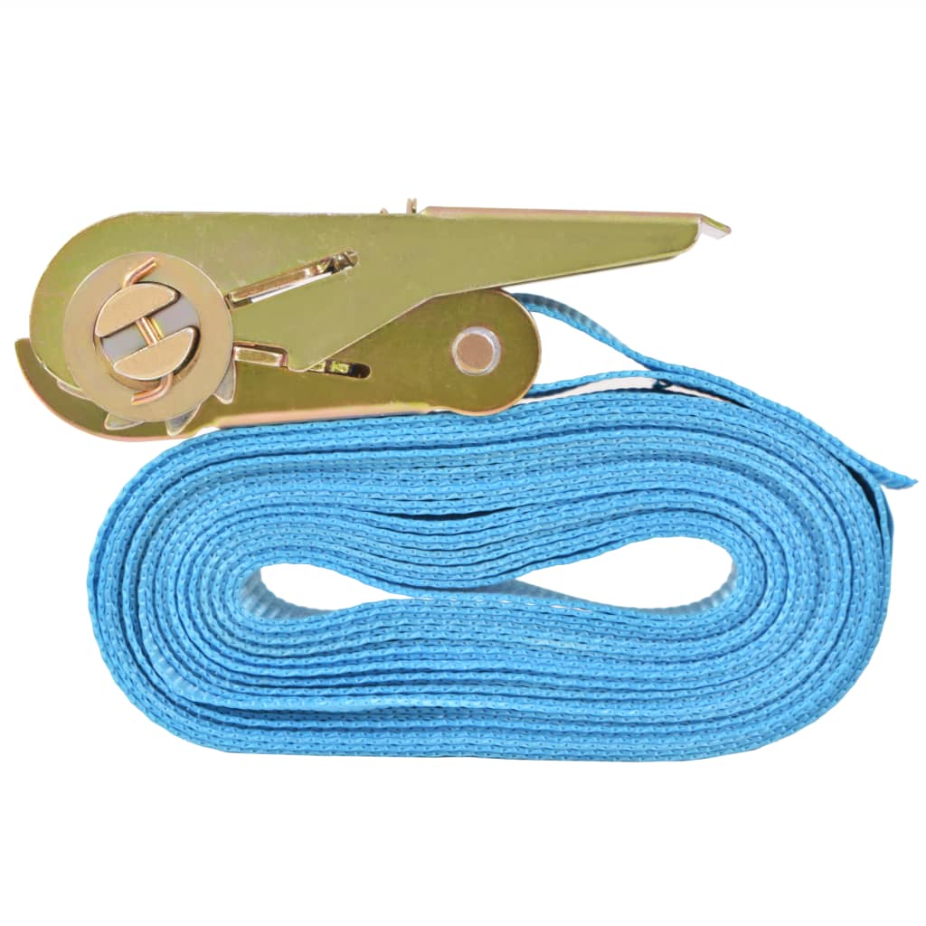 vidaXL Tie-down Straps 0.8 ton 6mx25mm blue 4 pcs