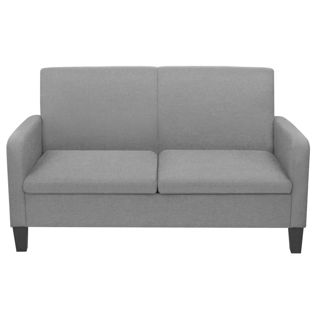 vidaXL Tweezitsbank 135x65x76 cm lichtgrijs