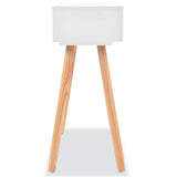 vidaXL Wandtafel 80x30x72 cm massief grenenhout wit