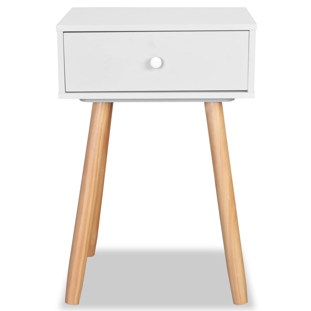 vidaXL Nachtkastjes 2 st 40x30x61 cm massif vert foncé