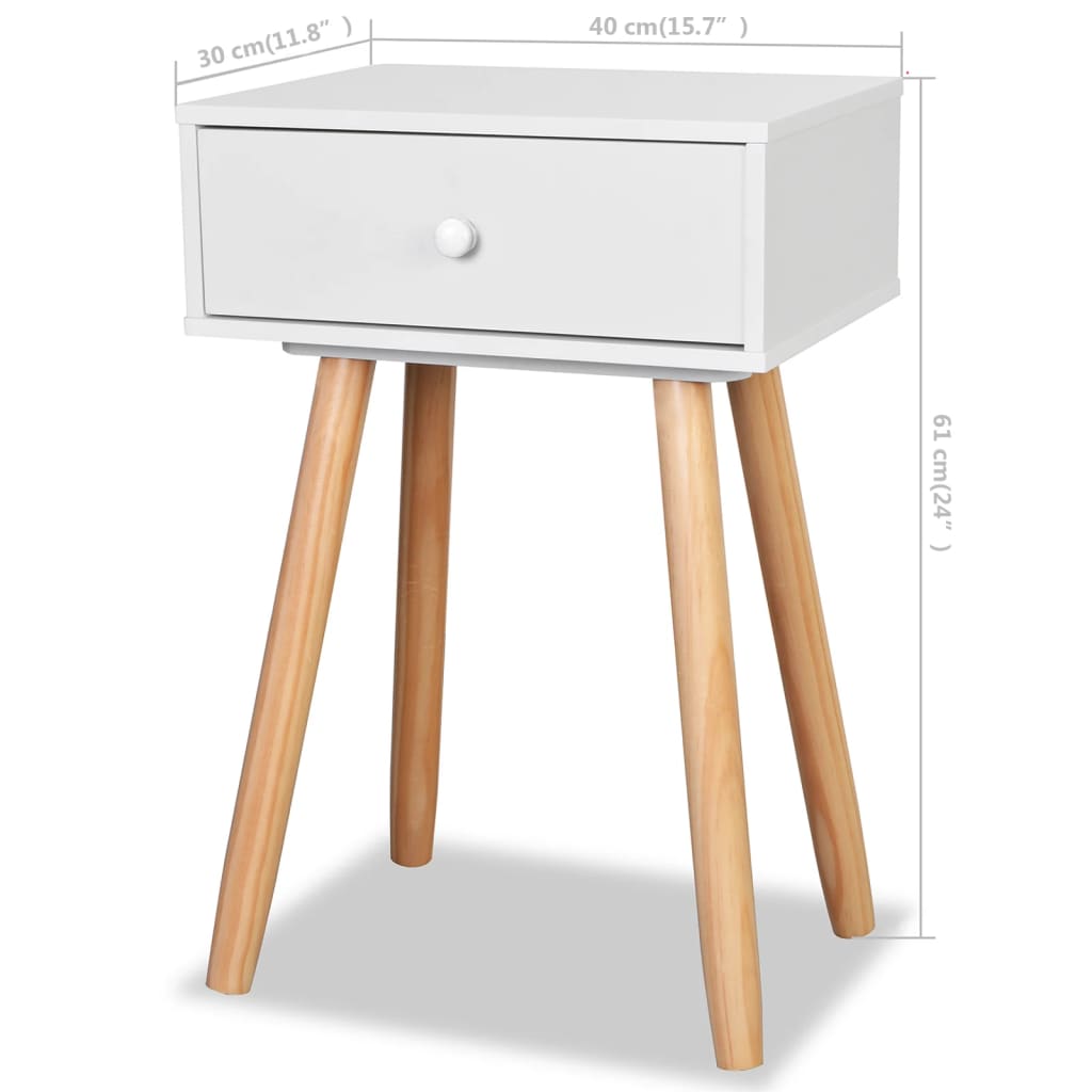 vidaXL Nachtkastjes 2 st 40x30x61 cm massif vert foncé